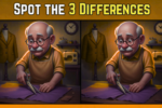 3 Hidden Differences in the Tailor Cutting Cloth Image