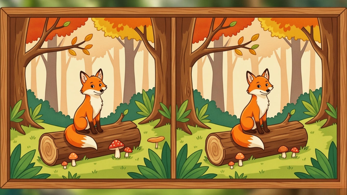 brain teaser challenge, spot the difference fox