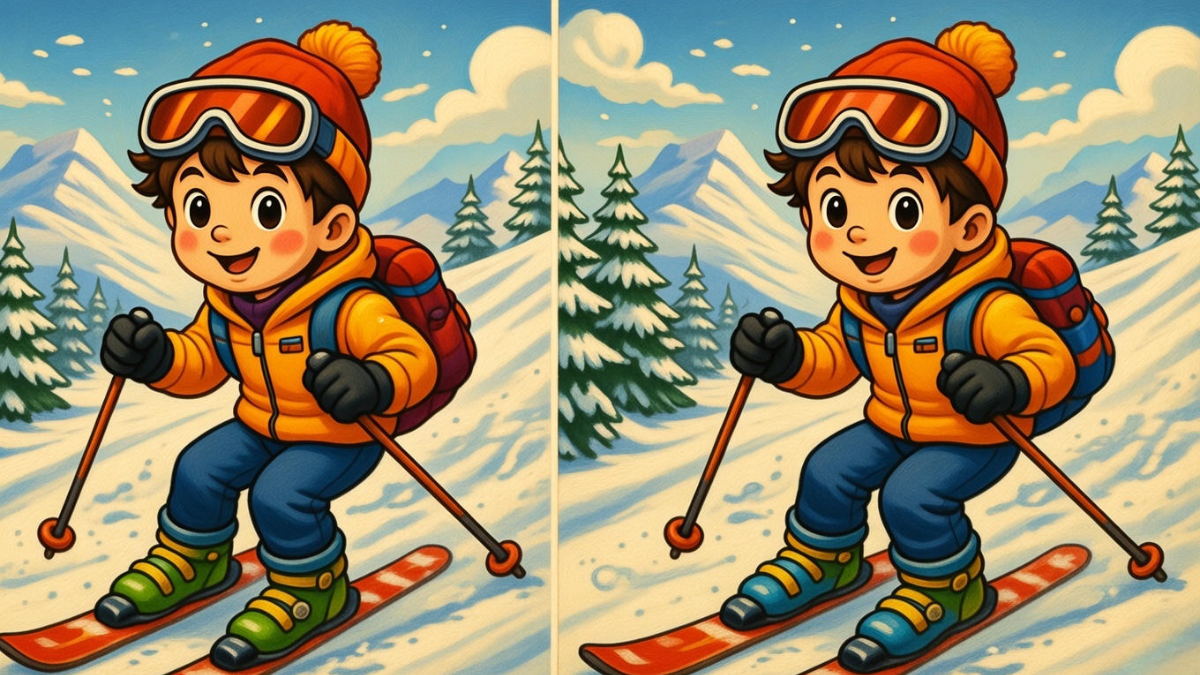 the Boy Skiing Image Before 9 Seconds Run Out