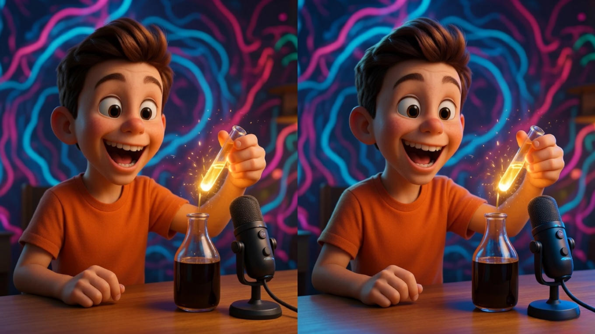 glowing test tube puzzle