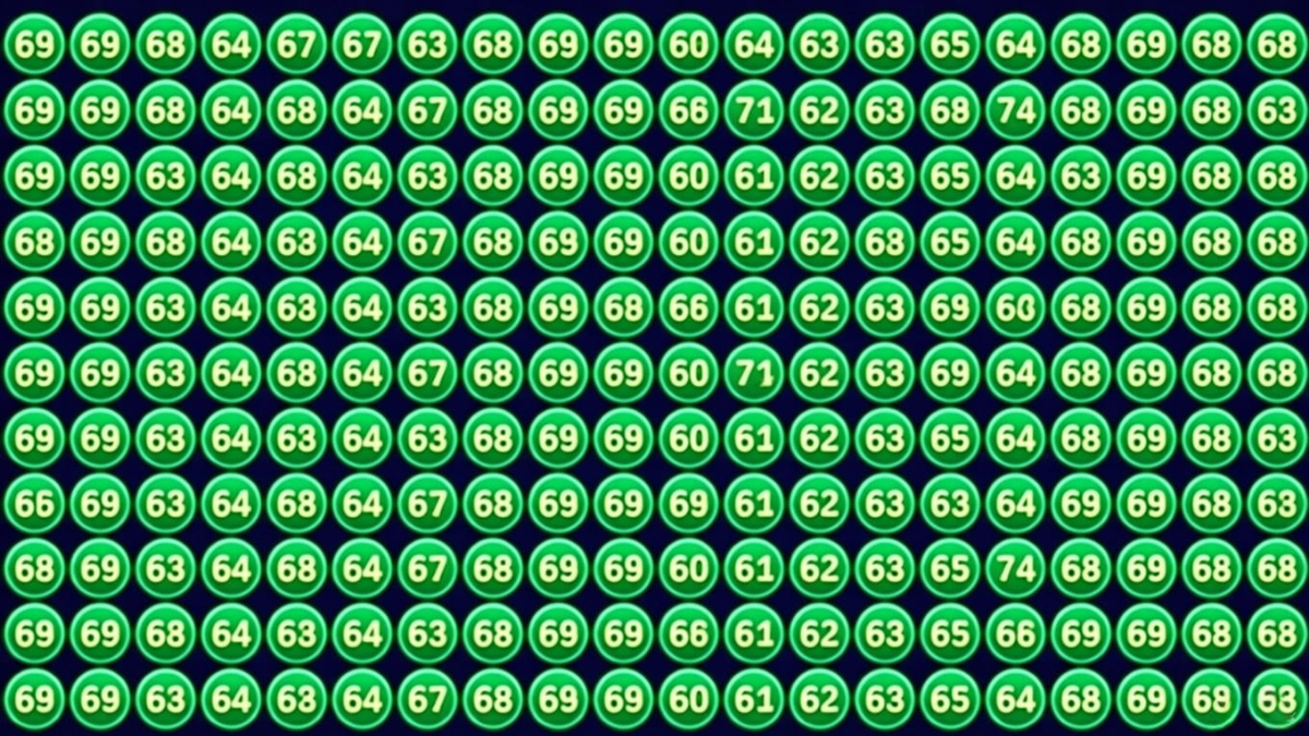 visual test 6 seconds, spot the hidden number